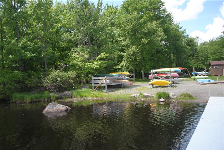 View of Big Bass Lake Larsen Lake Boat Rack